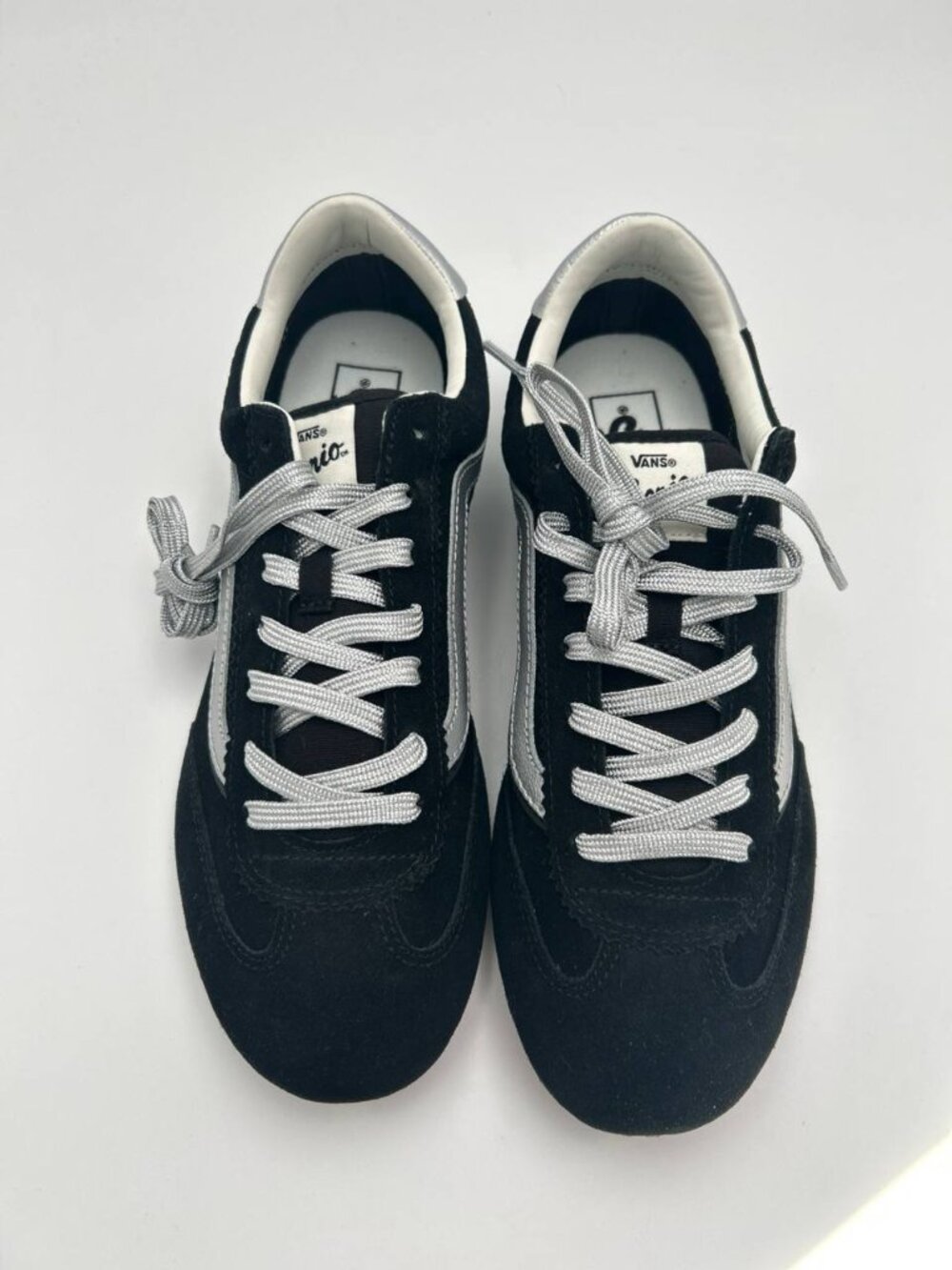 Vans Black Suede Silver Gum Sole Sneakers Men's 10